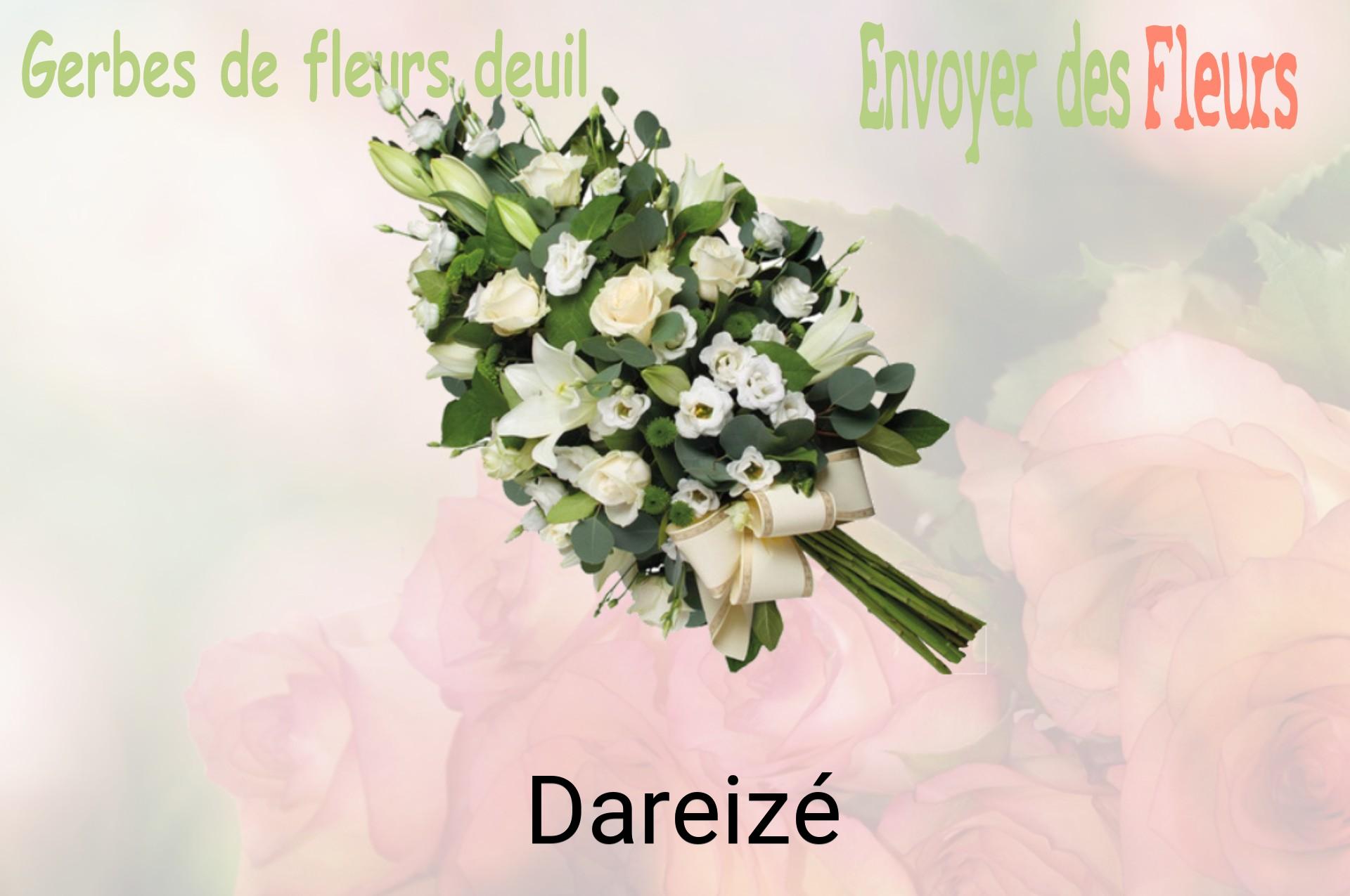 Gerbe de fleurs de deuil livrée à Dareizé